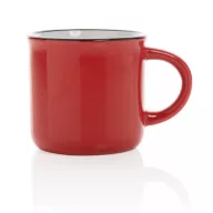   Cana vintage, Everestus, 21OCT0177, 280 ml, 8.6 x 7 x 8.2 x ø 8.6 cm, Ceramica, Rosu