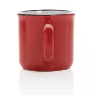   Cana vintage, Everestus, 21OCT0177, 280 ml, 8.6 x 7 x 8.2 x ø 8.6 cm, Ceramica, Rosu