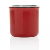   Cana vintage, Everestus, 21OCT0177, 280 ml, 8.6 x 7 x 8.2 x ø 8.6 cm, Ceramica, Rosu