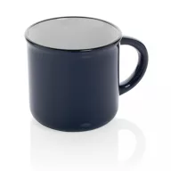   Cana vintage, Everestus, 21OCT0176, 280 ml, 8.6 x 7 x 8.2 x ø 8.6 cm, Ceramica, Albastru