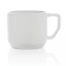 Cana moderna, Everestus, 21OCT0161, 350 ml, 9 x 7 x 8 x ø 9 cm, Ceramica, Alb