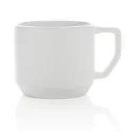   Cana moderna, Everestus, 21OCT0161, 350 ml, 9 x 7 x 8 x ø 9 cm, Ceramica, Alb