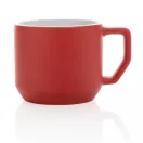 Cana moderna, Everestus, 21OCT0160, 350 ml, 9 x 7 x 8 x ø 9 cm, Ceramica, Rosu