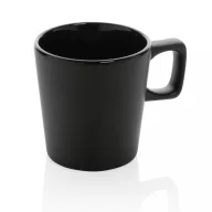   Cana moderna, Everestus, 21OCT0150, 300 ml, 8.4 x 6.6 x 8.9 x ø 8.4 cm, Ceramica, Negru