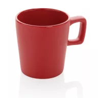   Cana moderna, Everestus, 21OCT0154, 300 ml, 8.4 x 6.6 x 8.9 x ø 8.4 cm, Ceramica, Rosu