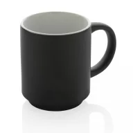   Cana, Everestus, 18SEP2599, 180 ml, 6.8x5.5x8x Ø6.8 cm, Ceramica, Negru