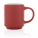 Cana, Everestus, 18SEP2603, 180 ml, 6.8x5.5x8x Ø6.8 cm, Ceramica, Rosu