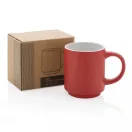 Cana, Everestus, 18SEP2603, 180 ml, 6.8x5.5x8x Ø6.8 cm, Ceramica, Rosu