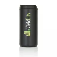   Cana de voiaj, XD, 42FEB231170, 300 ml, 15.5xØ7 cm, Otel, Negru