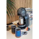 Cana termos, Everestus, 42FEB232461, 180 ml, 10xØ7.2 cm, Otel, Pluta, Negru