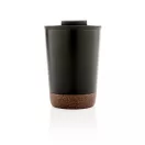 Cana de voiaj, Everestus, 42FEB231154, 300 ml, 13.2xØ6.8 cm, Otel, Polipropilena, Negru