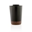 Cana de voiaj, Everestus, 42FEB231154, 300 ml, 13.2xØ6.8 cm, Otel, Polipropilena, Negru