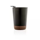 Cana de voiaj, Everestus, 42FEB231154, 300 ml, 13.2xØ6.8 cm, Otel, Polipropilena, Negru