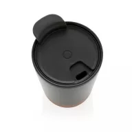   Cana de voiaj, Everestus, 42FEB231154, 300 ml, 13.2xØ6.8 cm, Otel, Polipropilena, Negru
