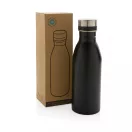 Sticla de apa bidon sport, Everestus, 42FEB230995, 500 ml, 21.5xØ6.6 cm, Otel, Negru
