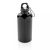 Bidon sport reutilizabil pentru apa, cu carabina, 21MAR1695, 400 ml, 7.5xØ 6.5 cm, Everestus, Aluminiu, Negru