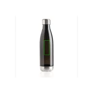   Sticla de apa, fara scurgeri, 21MAR1769, 500 ml, 26.2xØ 7.1 cm, Everestus, Plastic, Otel, Negru