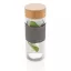 Sticla de apa cu infuzor, 360 ml, 20xø7.2 cm, Everestus, 20SEP0129, Sticla, Bambus, Transparent