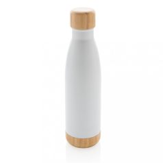   Sticla de apa sport, Everestus, 18SEP3093, 700 ml, 7x7x27x Ø7 cm, Otel, Bambus, Alb