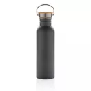 Sticla de apa, sport, Everestus, 2707259, Otel, Bambus, 700 ml, 7.1x7.1x24xø7.1 cm, Gri