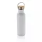 Sticla de apa, sport, Everestus, 2707260, Otel, Bambus, 700 ml, 7.1x7.1x24xø7.1 cm, Alb