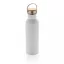Sticla de apa, sport, Everestus, 2707260, Otel, Bambus, 700 ml, 7.1x7.1x24xø7.1 cm, Alb