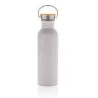   Sticla de apa, sport, Everestus, 2707260, Otel, Bambus, 700 ml, 7.1x7.1x24xø7.1 cm, Alb