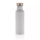 Sticla de apa, sport, Everestus, 2707260, Otel, Bambus, 700 ml, 7.1x7.1x24xø7.1 cm, Alb