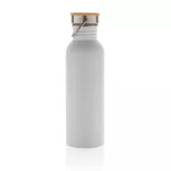   Sticla de apa, sport, Everestus, 2707260, Otel, Bambus, 700 ml, 7.1x7.1x24xø7.1 cm, Alb