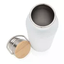 Sticla de apa, sport, Everestus, 2707260, Otel, Bambus, 700 ml, 7.1x7.1x24xø7.1 cm, Alb