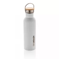   Sticla de apa, sport, Everestus, 2707260, Otel, Bambus, 700 ml, 7.1x7.1x24xø7.1 cm, Alb