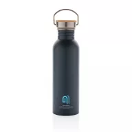   Sticla de apa, sport, Everestus, 2707257, Otel, Bambus, 700 ml, 7.1x7.1x24xø7.1 cm, Albastru