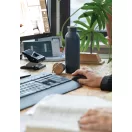 Sticla de apa, sport, Everestus, 2707257, Otel, Bambus, 700 ml, 7.1x7.1x24xø7.1 cm, Albastru