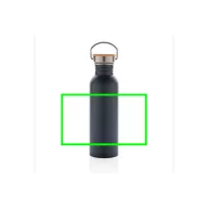   Sticla de apa, sport, Everestus, 2707257, Otel, Bambus, 700 ml, 7.1x7.1x24xø7.1 cm, Albastru