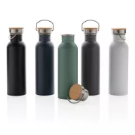   Sticla de apa, sport, Everestus, 2707258, Otel, Bambus, 700 ml, 7.1x7.1x24xø7.1 cm, Verde