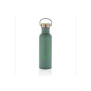 Sticla de apa, sport, Everestus, 2707258, Otel, Bambus, 700 ml, 7.1x7.1x24xø7.1 cm, Verde