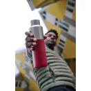 Sticla termos, 600 ml, 2502E16319, Everestus, 24.4 x ⌀7 cm, Otel, Rosu