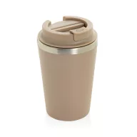   Cana de voiaj, Everestus, 2610E18482, 350 ml, 14.5xØ9 cm, Otel inoxidabil, Polipropilena, Bej Greige