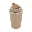 Cana de voiaj, Everestus, 2610E18482, 350 ml, 14.5xØ9 cm, Otel inoxidabil, Polipropilena, Bej Greige
