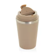   Cana de voiaj, Everestus, 2610E18482, 350 ml, 14.5xØ9 cm, Otel inoxidabil, Polipropilena, Bej Greige