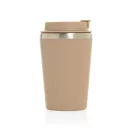 Cana de voiaj, Everestus, 2610E18482, 350 ml, 14.5xØ9 cm, Otel inoxidabil, Polipropilena, Bej Greige