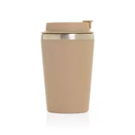   Cana de voiaj, Everestus, 2610E18482, 350 ml, 14.5xØ9 cm, Otel inoxidabil, Polipropilena, Bej Greige