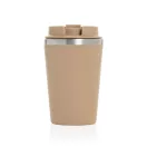 Cana de voiaj, Everestus, 2610E18482, 350 ml, 14.5xØ9 cm, Otel inoxidabil, Polipropilena, Bej Greige