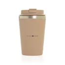 Cana de voiaj, Everestus, 2610E18482, 350 ml, 14.5xØ9 cm, Otel inoxidabil, Polipropilena, Bej Greige
