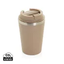 Cana de voiaj, Everestus, 2610E18482, 350 ml, 14.5xØ9 cm, Otel inoxidabil, Polipropilena, Bej Greige