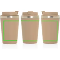   Cana de voiaj, Everestus, 2610E18482, 350 ml, 14.5xØ9 cm, Otel inoxidabil, Polipropilena, Bej Greige