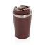 Cana de voiaj, Everestus, 2610E18483, 350 ml, 14.5xØ9 cm, Otel inoxidabil, Polipropilena, Rosu