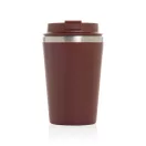 Cana de voiaj, Everestus, 2610E18483, 350 ml, 14.5xØ9 cm, Otel inoxidabil, Polipropilena, Rosu