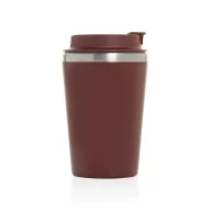   Cana de voiaj, Everestus, 2610E18483, 350 ml, 14.5xØ9 cm, Otel inoxidabil, Polipropilena, Rosu