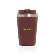   Cana de voiaj, Everestus, 2610E18483, 350 ml, 14.5xØ9 cm, Otel inoxidabil, Polipropilena, Rosu
